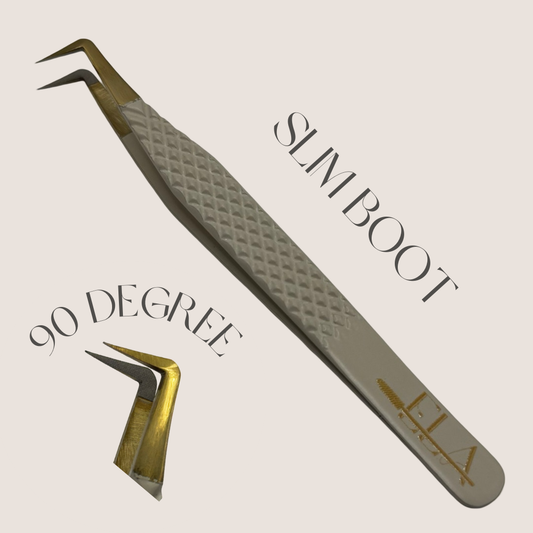 NUDE 90 DEGREE SLIM BOOT TWEEZER - FIBER TIP