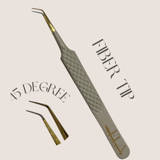 NUDE 45 DEGREE TWEEZER- FIBER TIP